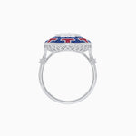 Load image into Gallery viewer, Art Deco Style Geometric Engagement Ring with Diamond - Shahin Jewelry