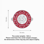 Load image into Gallery viewer, Art Deco Style Geometric Engagement Ring with Diamond - Shahin Jewelry