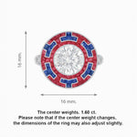 Load image into Gallery viewer, Art Deco Style Geometric Engagement Ring with Diamond - Shahin Jewelry