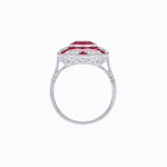 Load image into Gallery viewer, Art Deco Style Geometric Engagement Ring With Gemstone - Shahin Jewelry