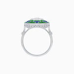 Load image into Gallery viewer, Art Deco Style Geometric Engagement Ring with Illusion Diamond - Shahin Jewelry