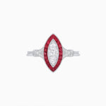 Load image into Gallery viewer, Art Deco Style Illusion Marquise Diamond Ring - Shahin Jewelry