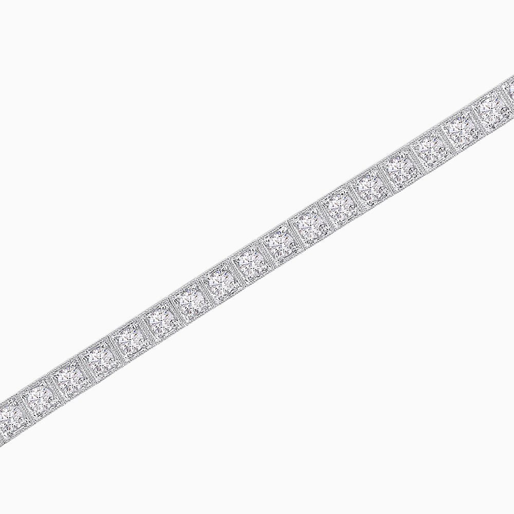 Art Deco Style Line Tennis Diamond Bracelet - Shahin Jewelry