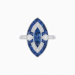 Load image into Gallery viewer, Art Deco Style Marquise Calibrated Ring - Shahin Jewelry