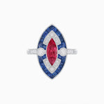 Load image into Gallery viewer, Art Deco Style Marquise Calibrated Ring - Shahin Jewelry