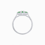 Load image into Gallery viewer, Art Deco Style Marquise Center Clover Ring with Diamond - Shahin Jewelry