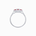 Load image into Gallery viewer, Art Deco Style Marquise Center Clover Ring with Diamond - Shahin Jewelry