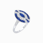 Load image into Gallery viewer, Art Deco Style Marquise Center Clover Ring withGemstone - Shahin Jewelry