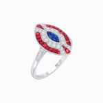 Load image into Gallery viewer, Art Deco Style Marquise Center Clover Ring withGemstone - Shahin Jewelry