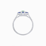 Load image into Gallery viewer, Art Deco Style Marquise Center Clover Ring withGemstone - Shahin Jewelry