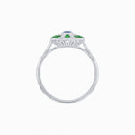 Load image into Gallery viewer, Art Deco Style Marquise Center Clover Ring withGemstone - Shahin Jewelry