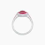 Load image into Gallery viewer, Art Deco Style Marquise Cut Ring with Double Halo Featuring Gemstone and Diamond Halo - Shahin Jewelry