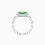 Load image into Gallery viewer, Art Deco Style Marquise Cut Ring with Double Halo Featuring Gemstone and Diamond Halo - Shahin Jewelry