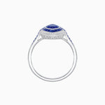 Load image into Gallery viewer, Art Deco Style Marquise Cut Ring with Double Halo Featuring Gemstone and Diamond Halo - Shahin Jewelry