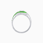 Load image into Gallery viewer, Art Deco Style Marquise Cut Wave Ring Mounting with Baguette Diamonds and Calibre-Cut Gemstones - Shahin Jewelry