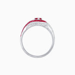 Load image into Gallery viewer, Art Deco Style Marquise Cut Wave Ring Mounting with Baguette Diamonds and Calibre-Cut Gemstones - Shahin Jewelry