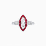 Load image into Gallery viewer, Art Deco Style Marquise Diamond Ring - Shahin Jewelry