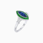 Load image into Gallery viewer, Art Deco Style Marquise Gemstone Ring - Shahin Jewelry