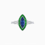 Load image into Gallery viewer, Art Deco Style Marquise Gemstone Ring - Shahin Jewelry