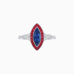 Load image into Gallery viewer, Art Deco Style Marquise Gemstone Ring - Shahin Jewelry