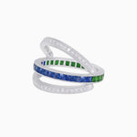 Load image into Gallery viewer, Art Deco Style Multi ColorFlip Ring with Diamond - Shahin Jewelry