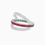 Load image into Gallery viewer, Art Deco Style Multi ColorFlip Ring with Diamond - Shahin Jewelry