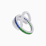 Load image into Gallery viewer, Art Deco Style Multi ColorFlip Ring with Diamond - Shahin Jewelry