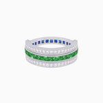 Load image into Gallery viewer, Art Deco Style Multi ColorFlip Ring with Diamond - Shahin Jewelry
