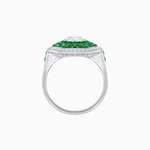 Load image into Gallery viewer, Art Deco Style Octagonal Ring with Geometric Design and Customizable Center Stone - Shahin Jewelry