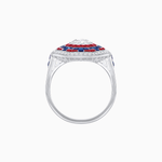 Load image into Gallery viewer, Art Deco Style Octagonal Ring with Geometric Design and Customizable Center Stone - Shahin Jewelry