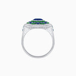 Load image into Gallery viewer, Art Deco Style Octagonal Ring with Geometric Design and Customizable Center Stone - Shahin Jewelry