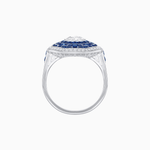 Load image into Gallery viewer, Art Deco Style Octagonal Ring with Geometric Design and Customizable Center Stone - Shahin Jewelry