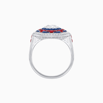 Load image into Gallery viewer, Art Deco Style Octagonal Ring with Geometric Design and Customizable Center Stone - Shahin Jewelry