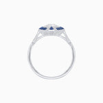 Load image into Gallery viewer, Art Deco Style Oval Center Clover Ring with Diamond - Shahin Jewelry