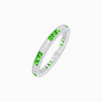 Load image into Gallery viewer, Art Deco Style Sapphire And Diamond Half Eternity Band - Shahin Jewelry