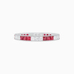 Load image into Gallery viewer, Art Deco Style Sapphire And Diamond Half Eternity Band - Shahin Jewelry