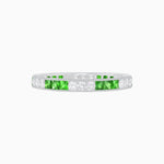 Load image into Gallery viewer, Art Deco Style Sapphire And Diamond Half Eternity Band - Shahin Jewelry