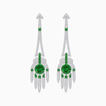Load image into Gallery viewer, Art Deco Style Sapphire Dangle Earrings - Shahin Jewelry