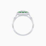 Load image into Gallery viewer, Art Deco Style Star Design Ring Oval Cut Diamond - Shahin Jewelry