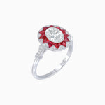 Load image into Gallery viewer, Art Deco Style Star Design Ring Oval Cut Diamond - Shahin Jewelry