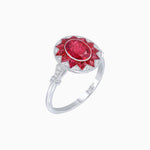 Load image into Gallery viewer, Art Deco Style Star Design Ring Oval Cut Gemstone - Shahin Jewelry