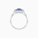 Load image into Gallery viewer, Art Deco Style Star Design Ring Oval Cut Gemstone - Shahin Jewelry