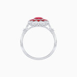 Load image into Gallery viewer, Art Deco Style Star Design Ring Oval Cut Gemstone - Shahin Jewelry