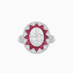 Load image into Gallery viewer, Art Deco Style Star Design Ring with Diamonds - Shahin Jewelry