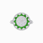Load image into Gallery viewer, Art Deco Style Star Design Ring With Illusion Setting - Shahin Jewelry