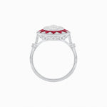Load image into Gallery viewer, Art Deco Style Star Design Ring With Illusion Setting - Shahin Jewelry