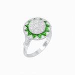 Load image into Gallery viewer, Art Deco Style Star Design Ring With Illusion Setting - Shahin Jewelry