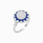 Load image into Gallery viewer, Art Deco Style Star Design Ring With Illusion Setting - Shahin Jewelry