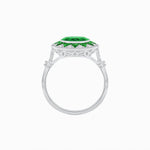 Load image into Gallery viewer, Art Deco Style Star Design Ring With Round Gemstone - Shahin Jewelry