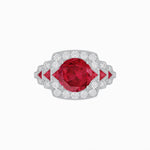 Load image into Gallery viewer, Art Deco Style Stepped Down Ring with Gemstone - Shahin Jewelry